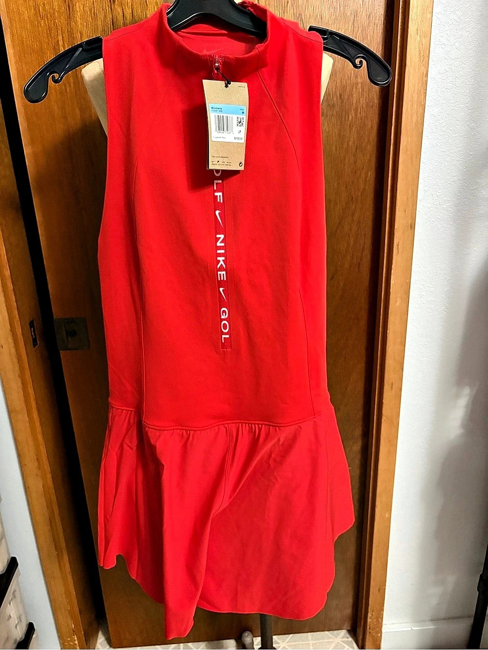 NEW NIKE sz M RED Tailored Performance Dri-Fit Golf Jumpsuit IV5087 $135